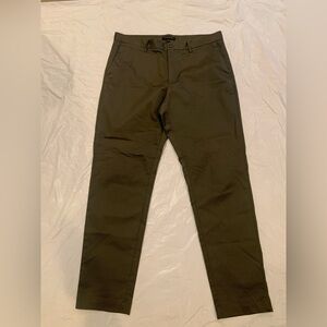Banana Republic Aiden Tech Slim Fit Men’s GreenFlat Front Pants Size 36x32